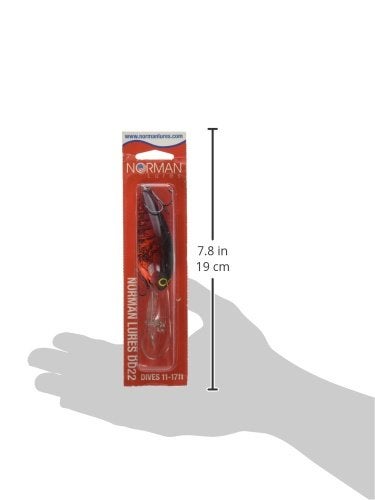 Norman Lures DD22 Deep-Diving Crankbait Bass Fishing Lure, Freshwater Fishing Accessories, 3"", 5/8 oz, Chili Bowl - Image 3